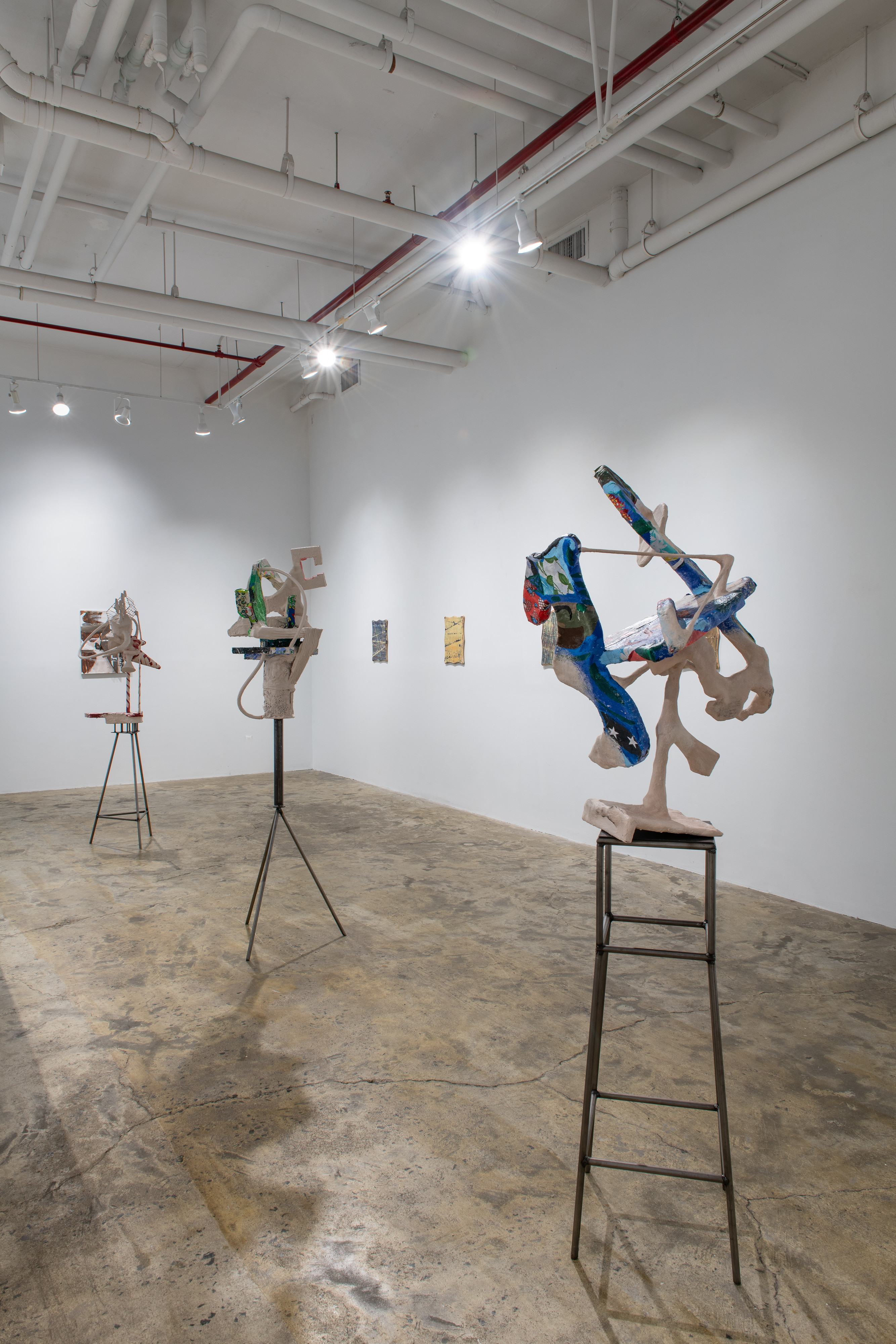 INSTALLATION VIEW _ PAINTINGS BY PETER ACHESON & SCULPTURES BY GRET STERRETT SMITH