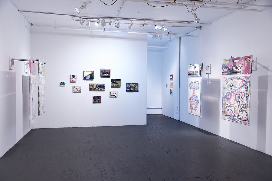 Installation View Sarah Fuhrman (back wall) and Chris D'Acunto lateral walls