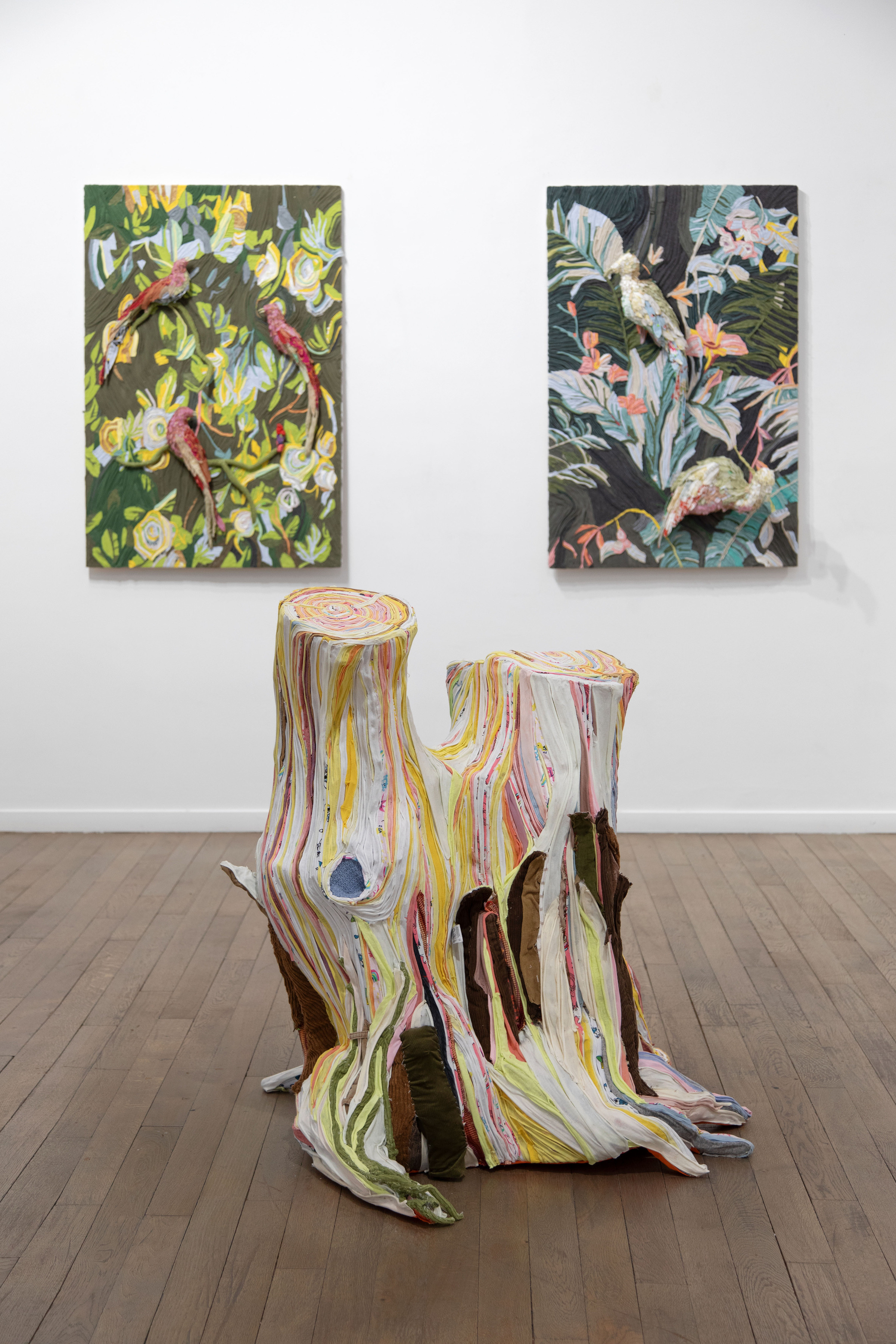 Installation View _ Fibrous Landscapes _ works by Tamara Kostianovsky _ Slag Gallery @ Galerie RX, Paris
