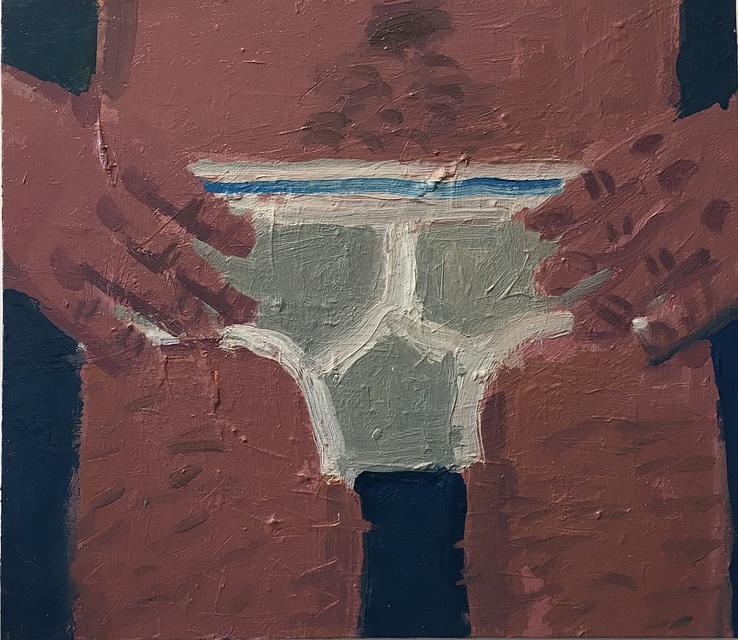 Undies, 2018,  Oil on canvas, 21 x 24 inches