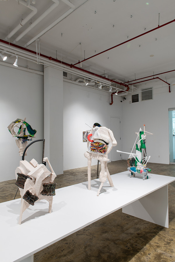 INSTALLATION VIEW _ PAINTINGS BY PETER ACHESON & SCULPTURES BY GRET STERRETT SMITH