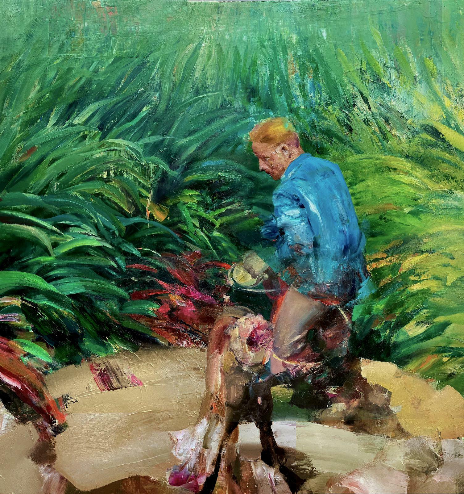 TAKING MY DAILY RIDE IN THE GREENHOUSE